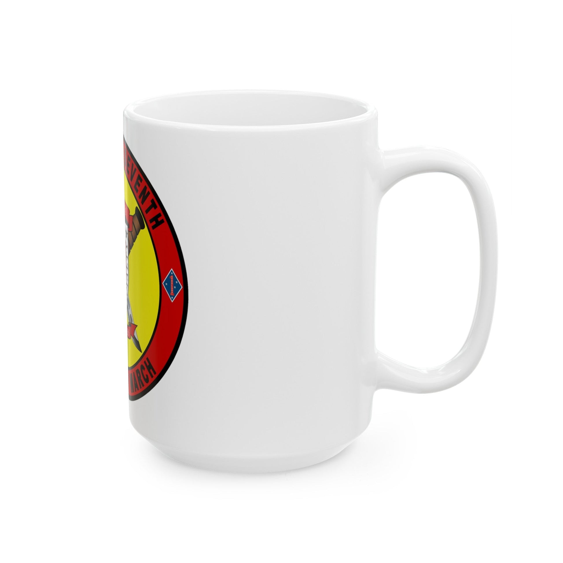 1st Battalion 7th Marines (USMC) White Coffee Mug-The Sticker Space