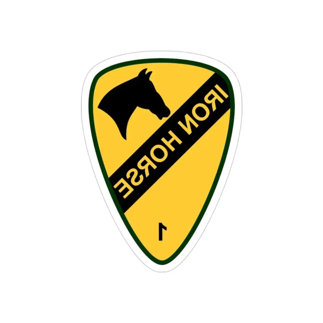 1st Brigade Combat Team 1st Cavalry Division (U.S. Army) REVERSE PRINT Transparent Die-Cut STICKER 4 Inch Die-Cut Transparent - The Sticker Space