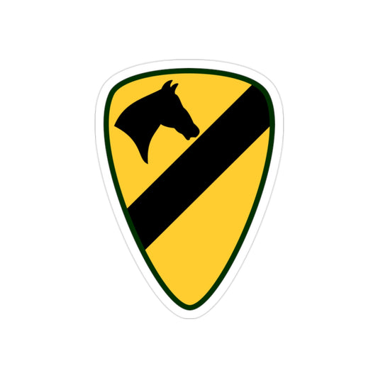 1st Cavalry Division Sustainment Brigade (U.S. Army) REVERSE PRINT Transparent STICKER-2" × 2"-The Sticker Space