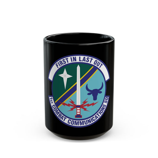 1st Combat Communications Squadron (U.S. Air Force) Black Coffee Mug-15oz-The Sticker Space