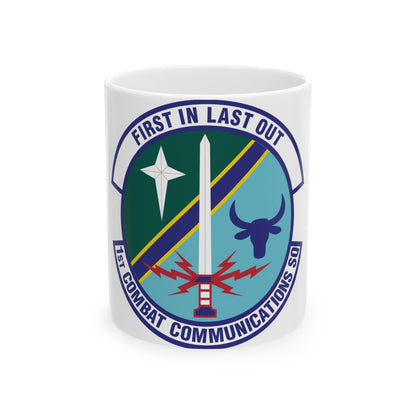 1st Combat Communications Squadron (U.S. Air Force) White Coffee Mug-11oz-The Sticker Space