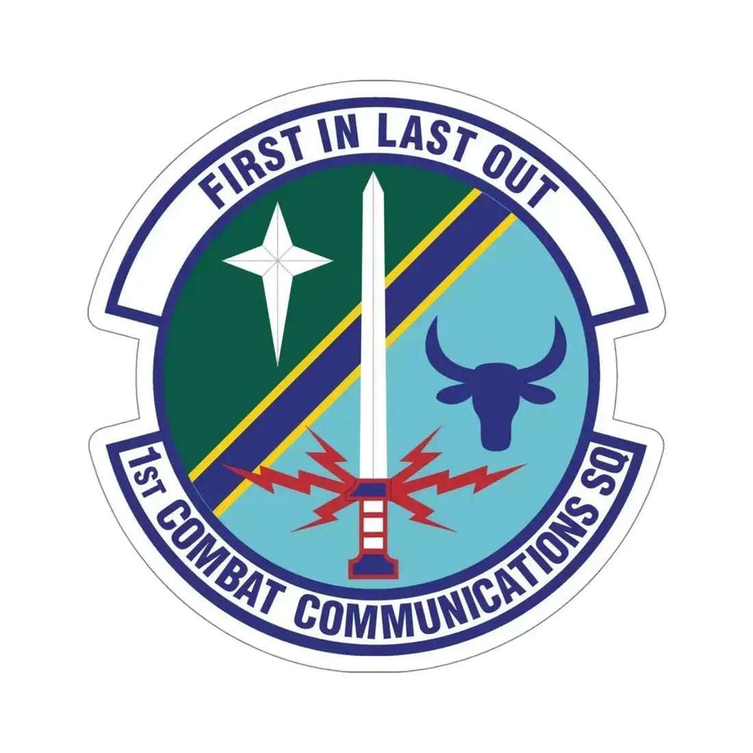1st Combat Communications Squadron (U.S. Air Force) STICKER Vinyl Die-Cut Decal 5 Inch - The Sticker Space