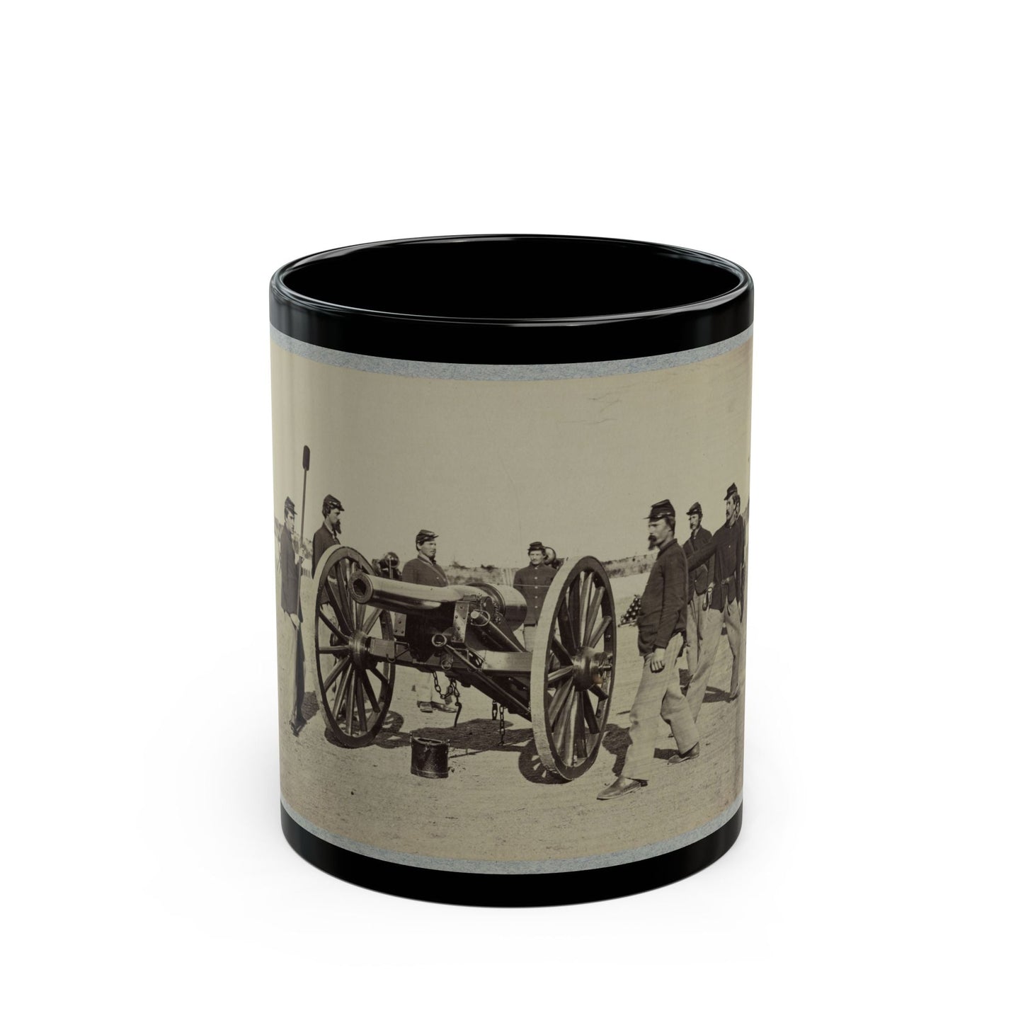 1st Conn. Artillery, Ft. Richardson, Arlington Heights, Va. 20 Pounder Parrott (U.S. Civil War) Black Coffee Mug