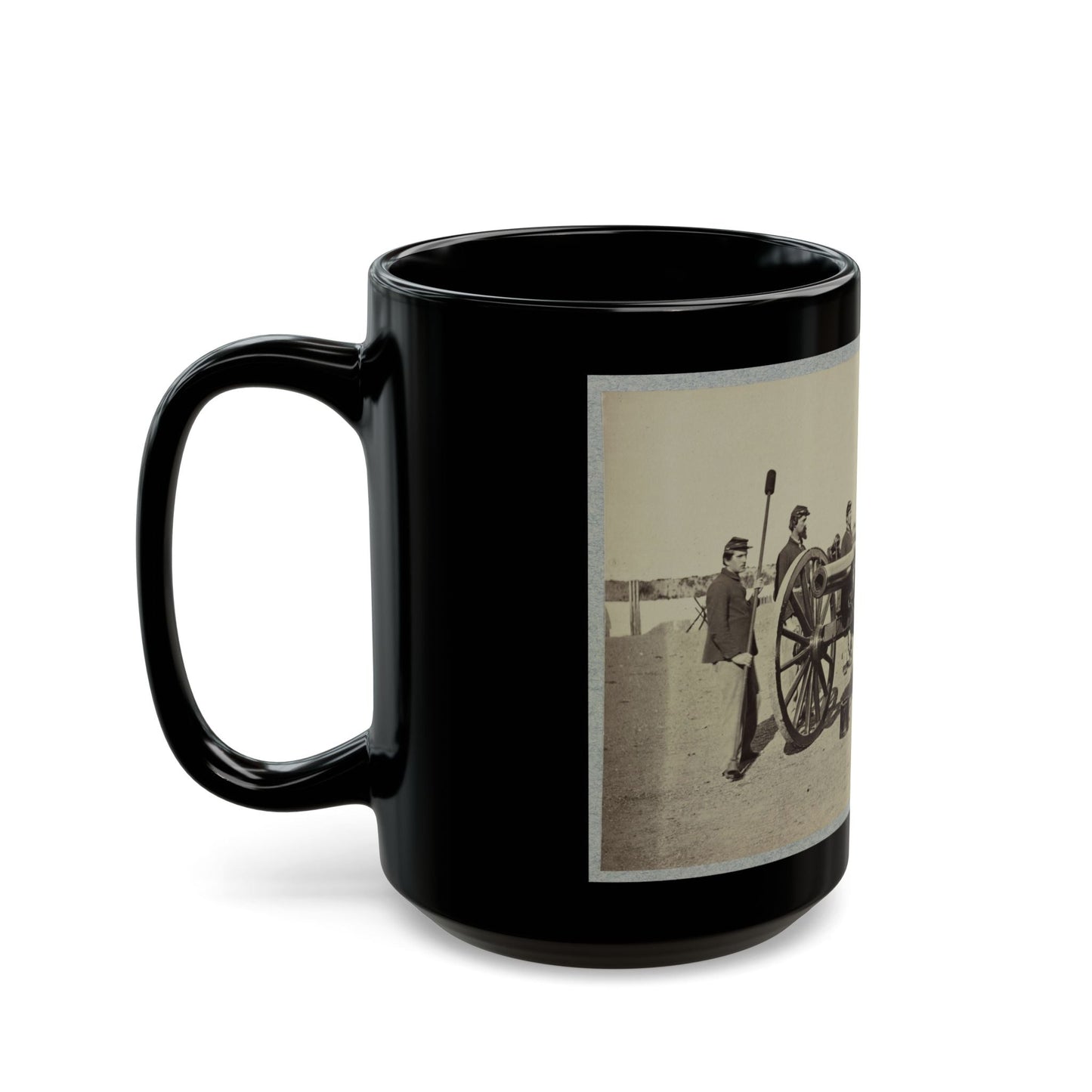 1st Conn. Artillery, Ft. Richardson, Arlington Heights, Va. 20 Pounder Parrott (U.S. Civil War) Black Coffee Mug