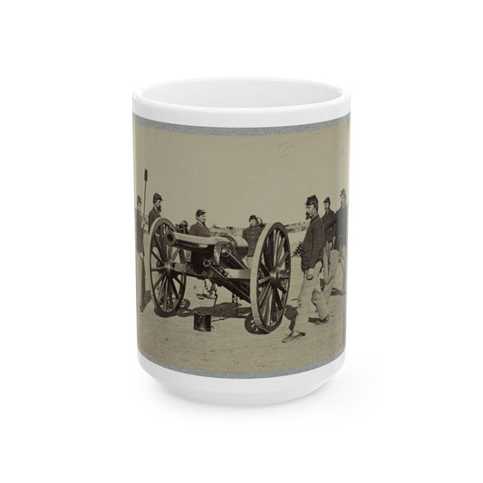 1st Conn. Artillery, Ft. Richardson, Arlington Heights, Va. 20 Pounder Parrott (U.S. Civil War) White Coffee Mug