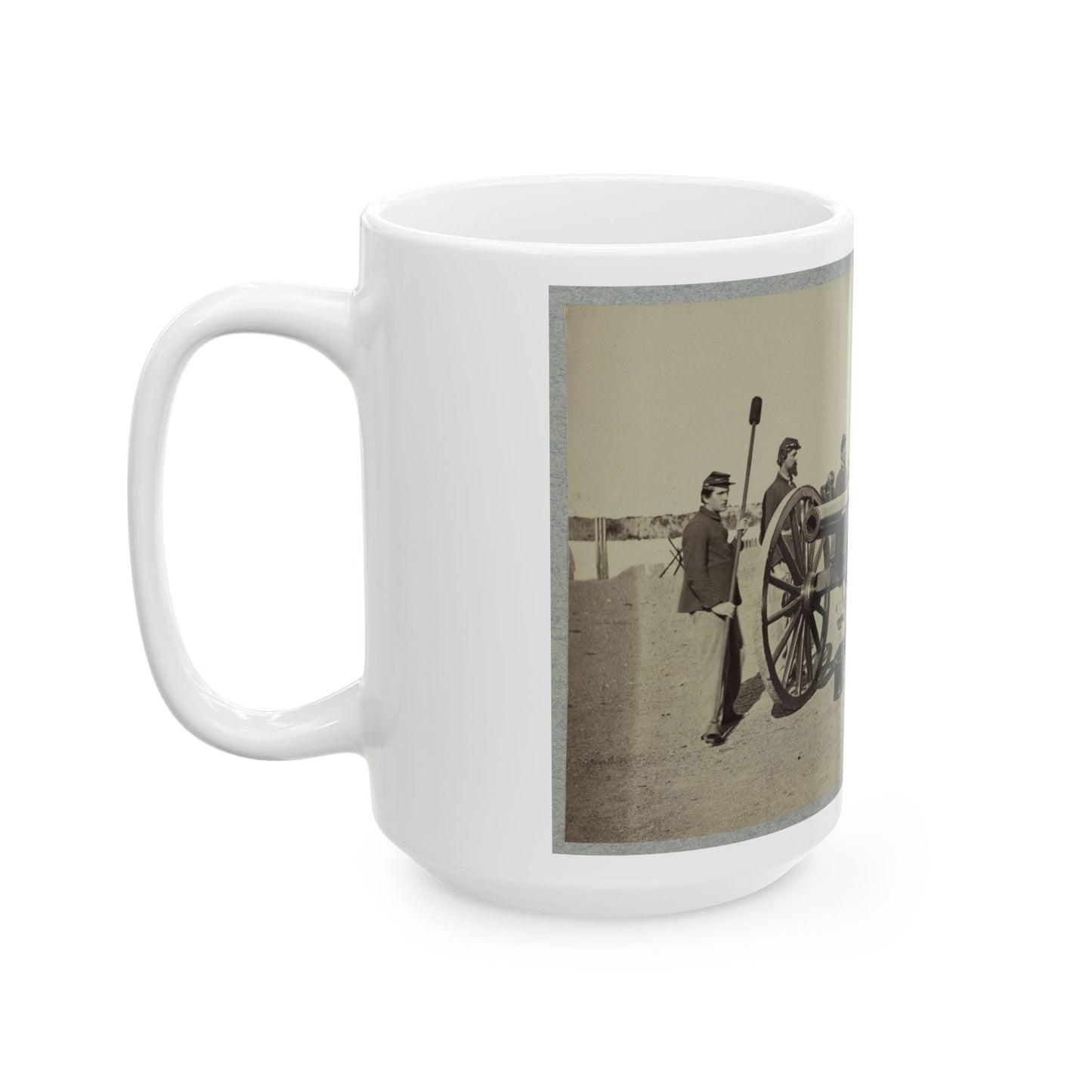 1st Conn. Artillery, Ft. Richardson, Arlington Heights, Va. 20 Pounder Parrott (U.S. Civil War) White Coffee Mug