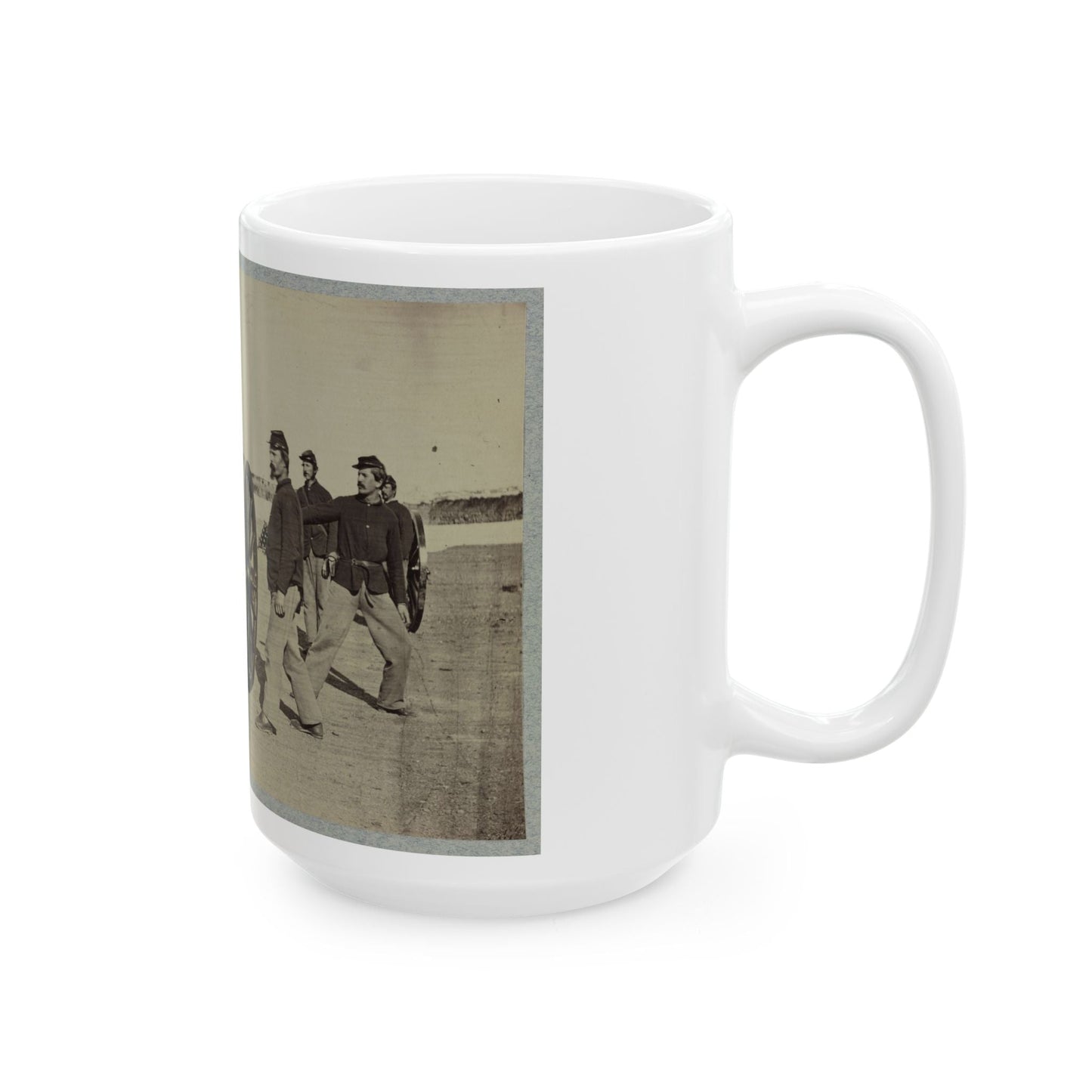 1st Conn. Artillery, Ft. Richardson, Arlington Heights, Va. 20 Pounder Parrott (U.S. Civil War) White Coffee Mug