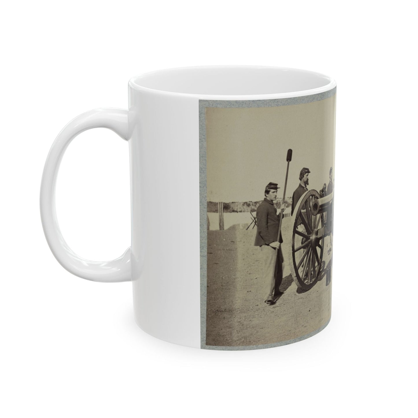 1st Conn. Artillery, Ft. Richardson, Arlington Heights, Va. 20 Pounder Parrott (U.S. Civil War) White Coffee Mug