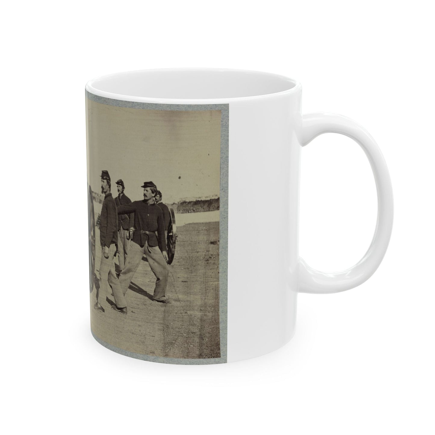 1st Conn. Artillery, Ft. Richardson, Arlington Heights, Va. 20 Pounder Parrott (U.S. Civil War) White Coffee Mug