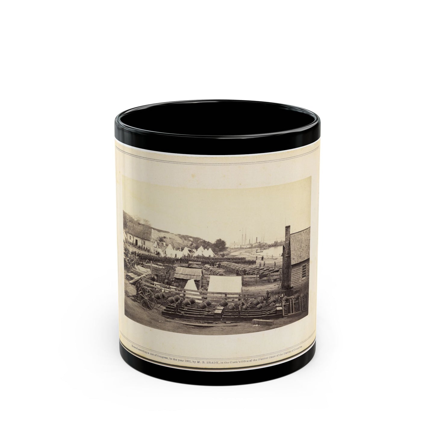 1st Connecticut Artillery Park Encamped At The Former Quarters Of The Louisiana Tigers. (U.S. Civil War) Black Coffee Mug