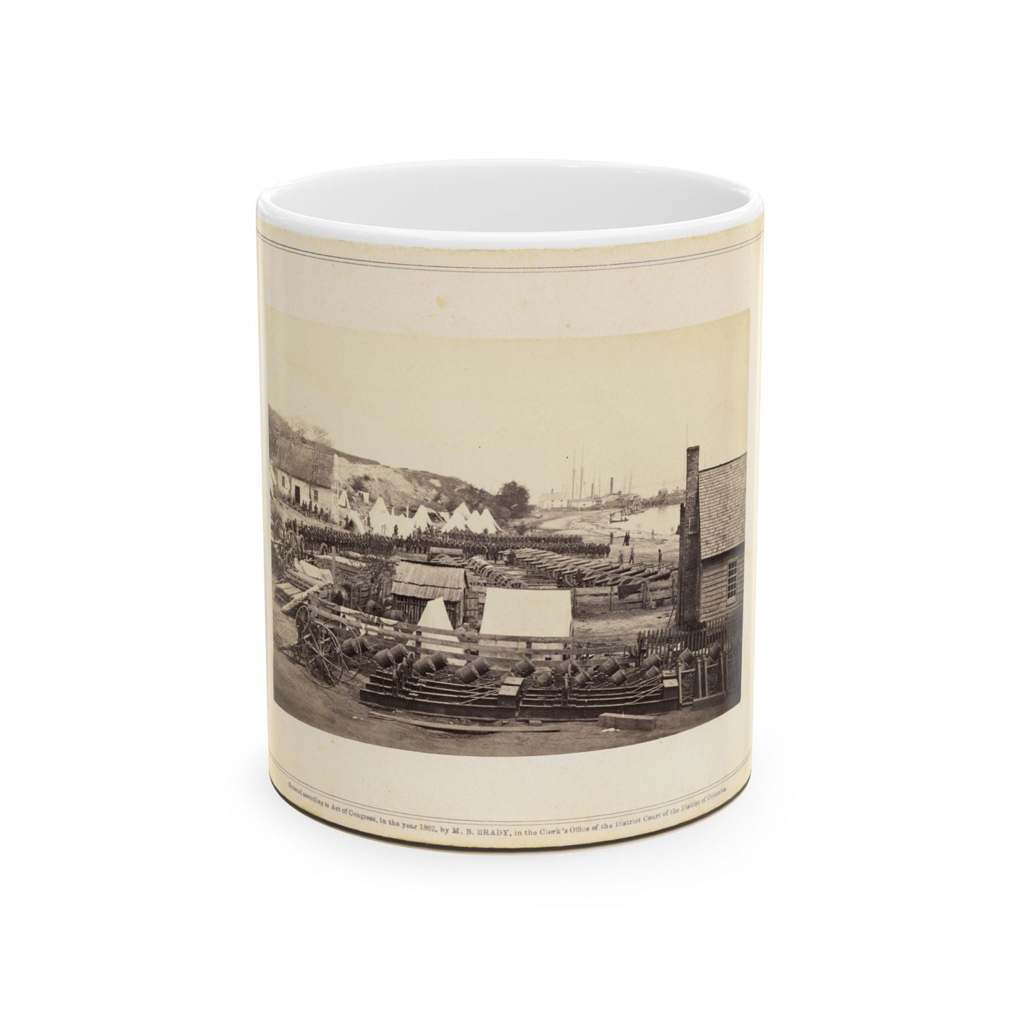 1st Connecticut Artillery Park Encamped At The Former Quarters Of The Louisiana Tigers. (U.S. Civil War) White Coffee Mug