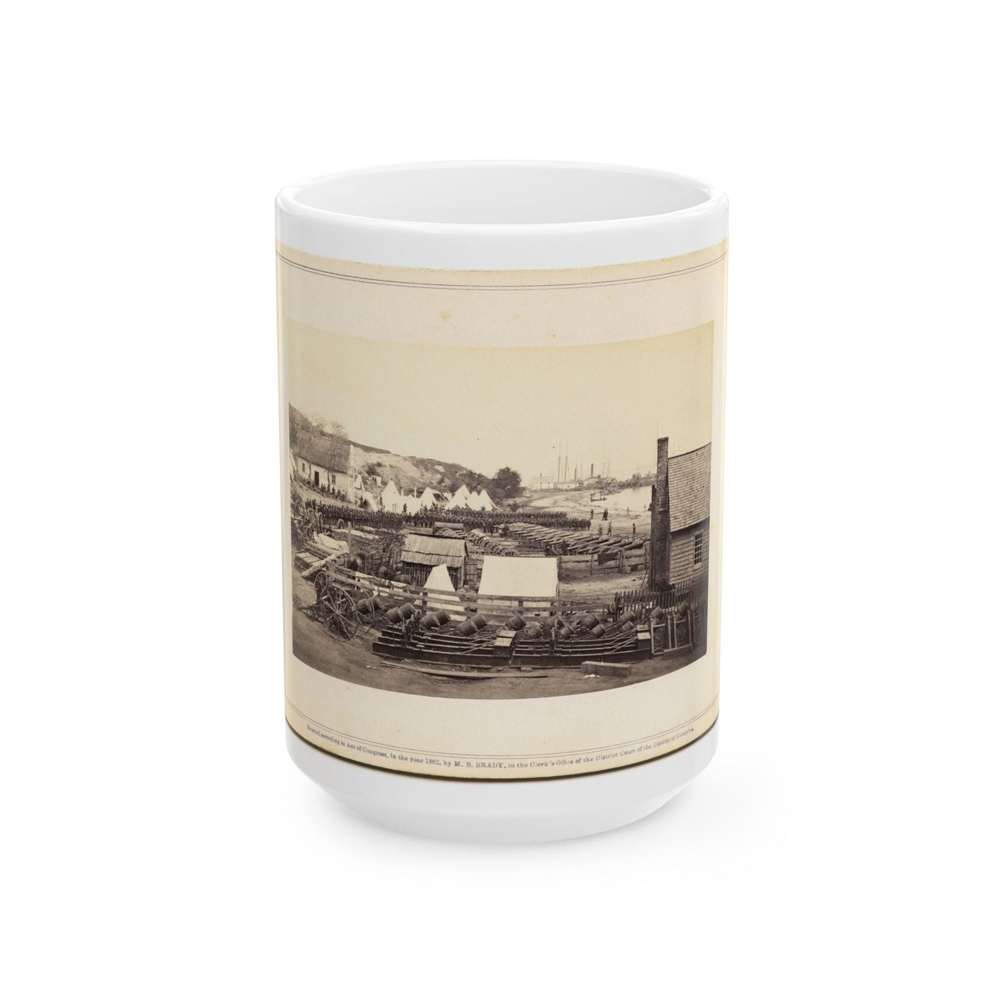 1st Connecticut Artillery Park Encamped At The Former Quarters Of The Louisiana Tigers. (U.S. Civil War) White Coffee Mug