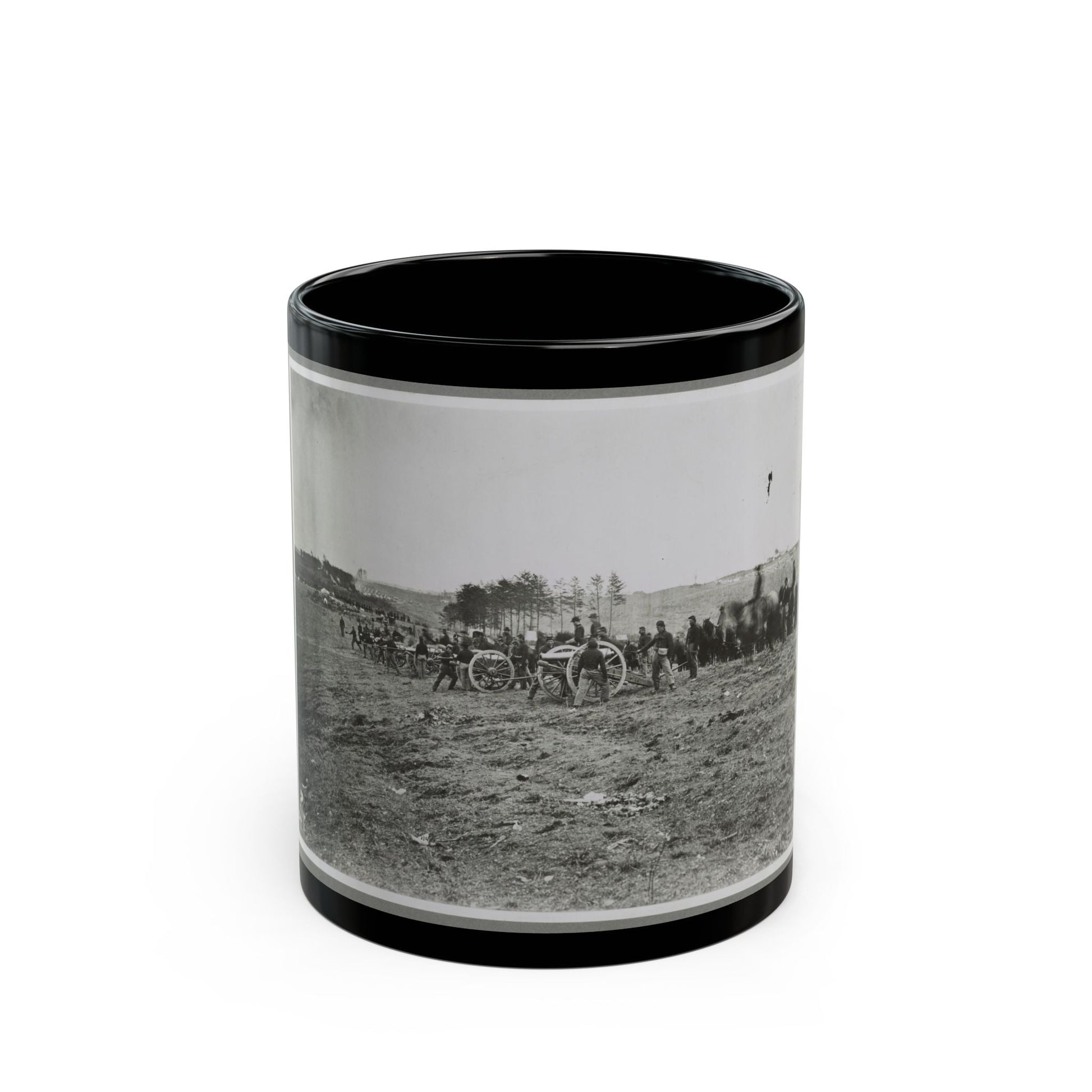 1st Connecticut Battery, Near Fredericksburg, Va., May 2, 1863 (U.S. Civil War) Black Coffee Mug-11oz-The Sticker Space