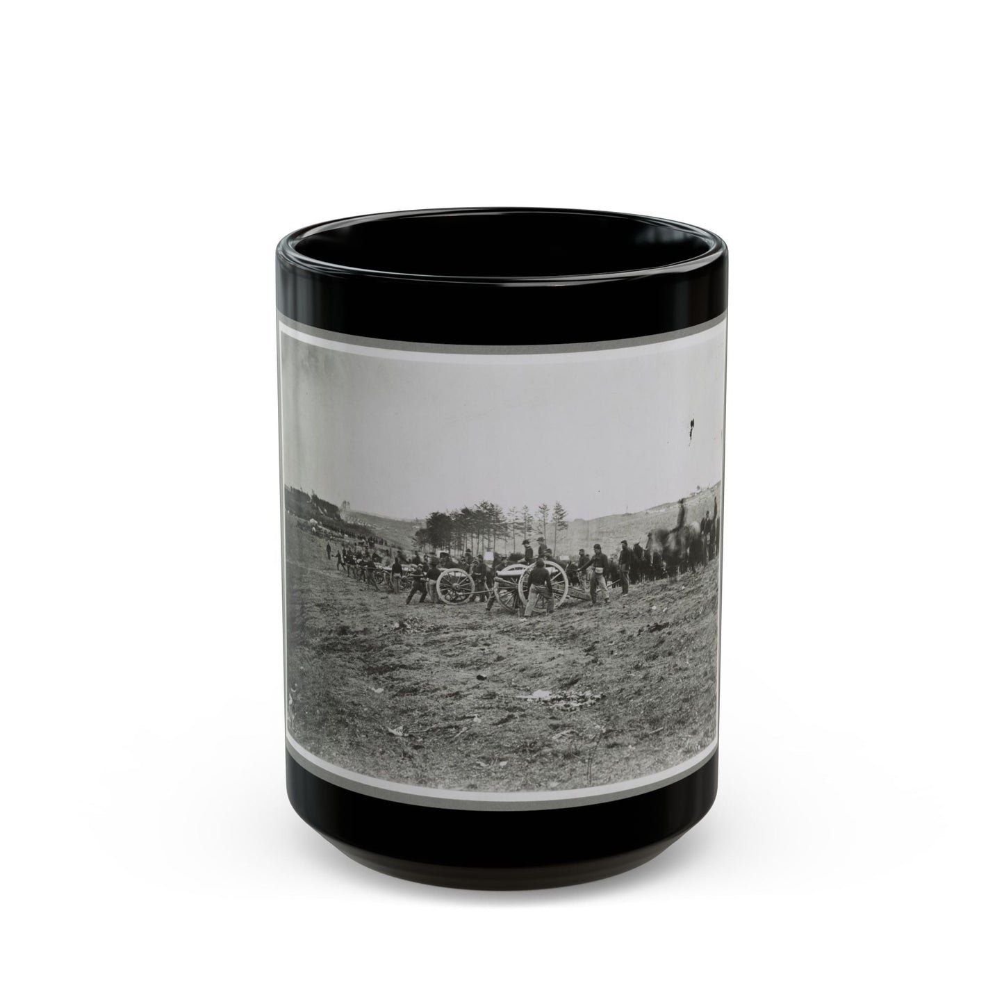 1st Connecticut Battery, Near Fredericksburg, Va., May 2, 1863 (U.S. Civil War) Black Coffee Mug-15oz-The Sticker Space