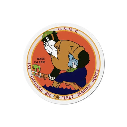 1st Defense Battalion Wake Island (USMC) Refrigerator Magnet 4 Inch - The Sticker Space
