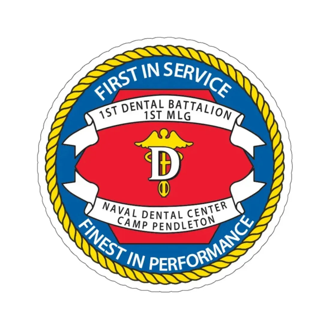 1st Dental Btn Naval Dental Cnt Camp Pendleton (U.S. Navy) STICKER Vinyl Kiss-Cut Decal - The Sticker Space