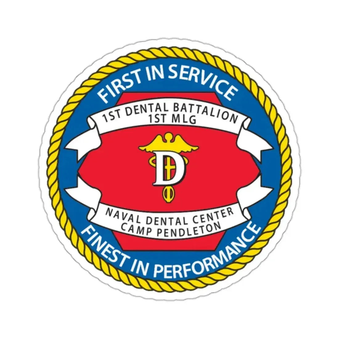 1st Dental Btn Naval Dental Cnt Camp Pendleton (U.S. Navy) STICKER Vinyl Kiss-Cut Decal - The Sticker Space