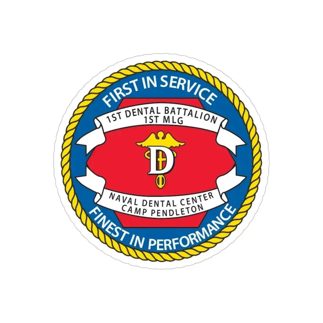1st Dental Btn Naval Dental Cnt Camp Pendleton (U.S. Navy) Transparent STICKER Die-Cut Vinyl Decal 4 Inch Transparent - The Sticker Space