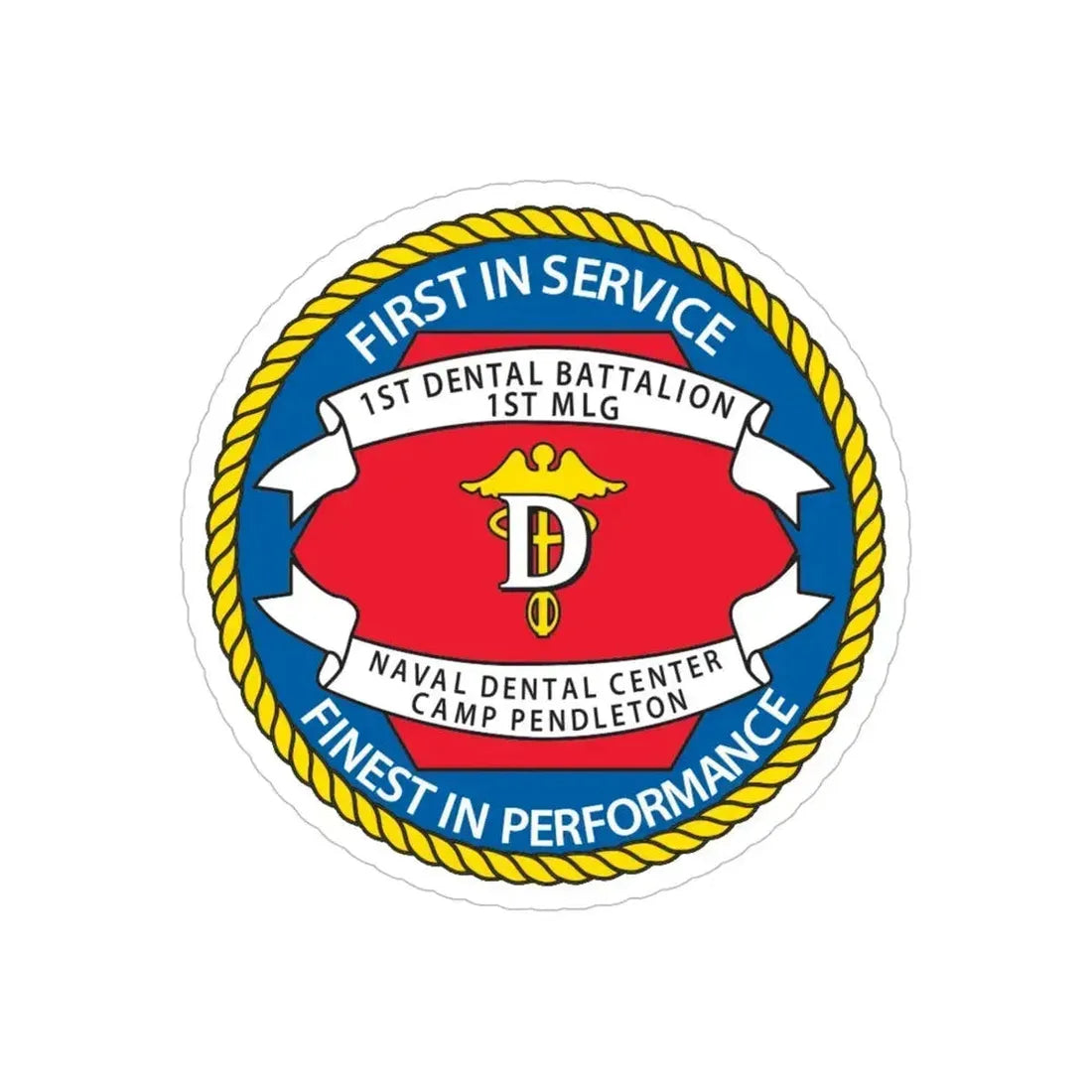 1st Dental Btn Naval Dental Cnt Camp Pendleton (U.S. Navy) Transparent STICKER Die-Cut Vinyl Decal 5 Inch Transparent - The Sticker Space