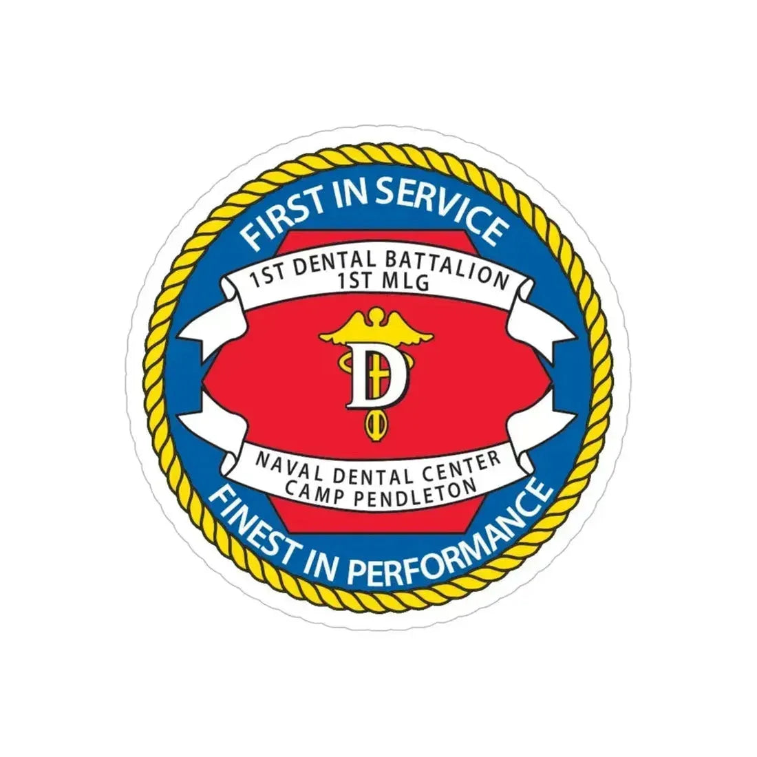 1st Dental Btn Naval Dental Cnt Camp Pendleton (U.S. Navy) Transparent STICKER Die-Cut Vinyl Decal 6 Inch Transparent - The Sticker Space