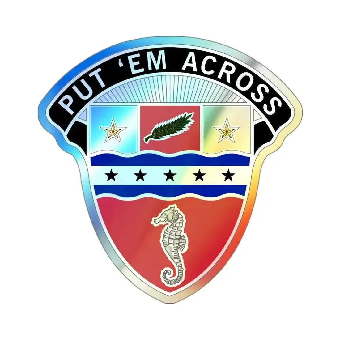 1st Engineer Brigade (U.S. Army) Holographic STICKER Die-Cut Vinyl Decal 3 Inch Holographic - The Sticker Space