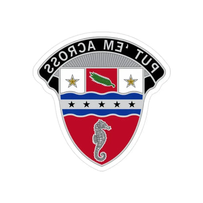 1st Engineer Brigade (U.S. Army) REVERSE PRINT Transparent Die-Cut STICKER - The Sticker Space
