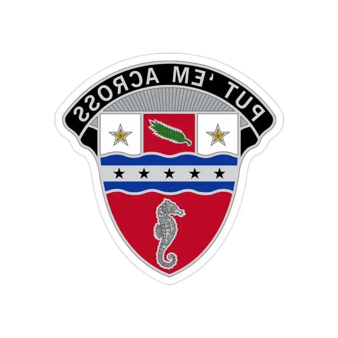 1st Engineer Brigade (U.S. Army) REVERSE PRINT Transparent Die-Cut STICKER - The Sticker Space