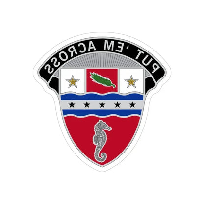 1st Engineer Brigade (U.S. Army) REVERSE PRINT Transparent Die-Cut STICKER - The Sticker Space