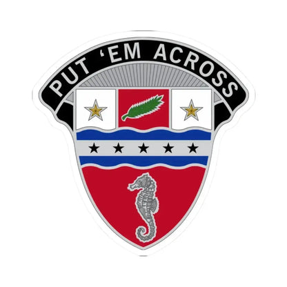 1st Engineer Brigade (U.S. Army) STICKER Vinyl Kiss-Cut Decal 2 Inch White - The Sticker Space