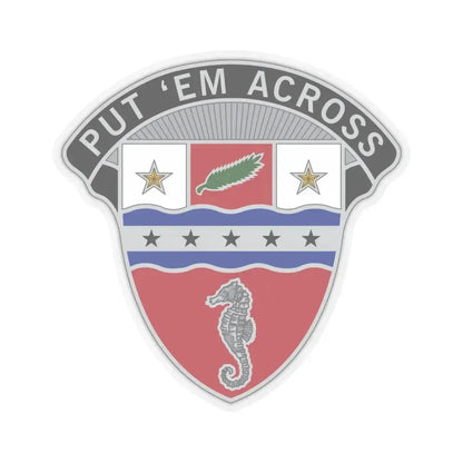 1st Engineer Brigade (U.S. Army) STICKER Vinyl Kiss-Cut Decal 4 Inch Transparent - The Sticker Space