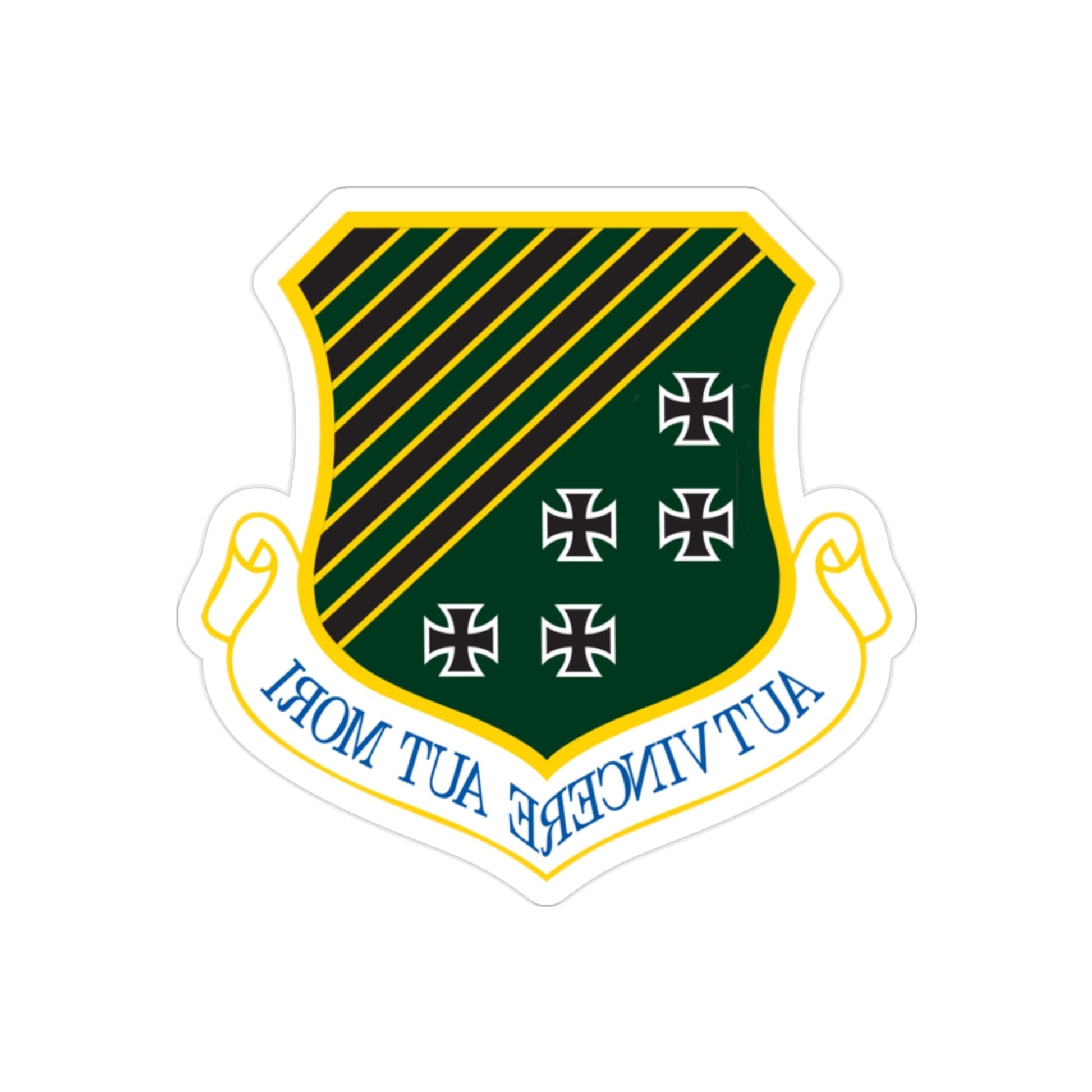 1st Fighter Wing (U.S. Air Force) REVERSE PRINT Transparent STICKER-2" × 2"-The Sticker Space