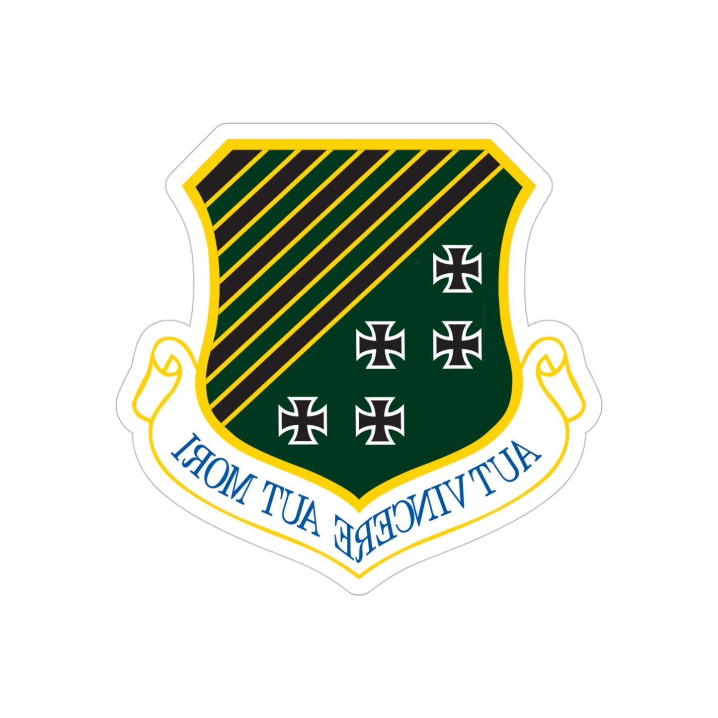 1st Fighter Wing (U.S. Air Force) REVERSE PRINT Transparent STICKER-4" × 4"-The Sticker Space