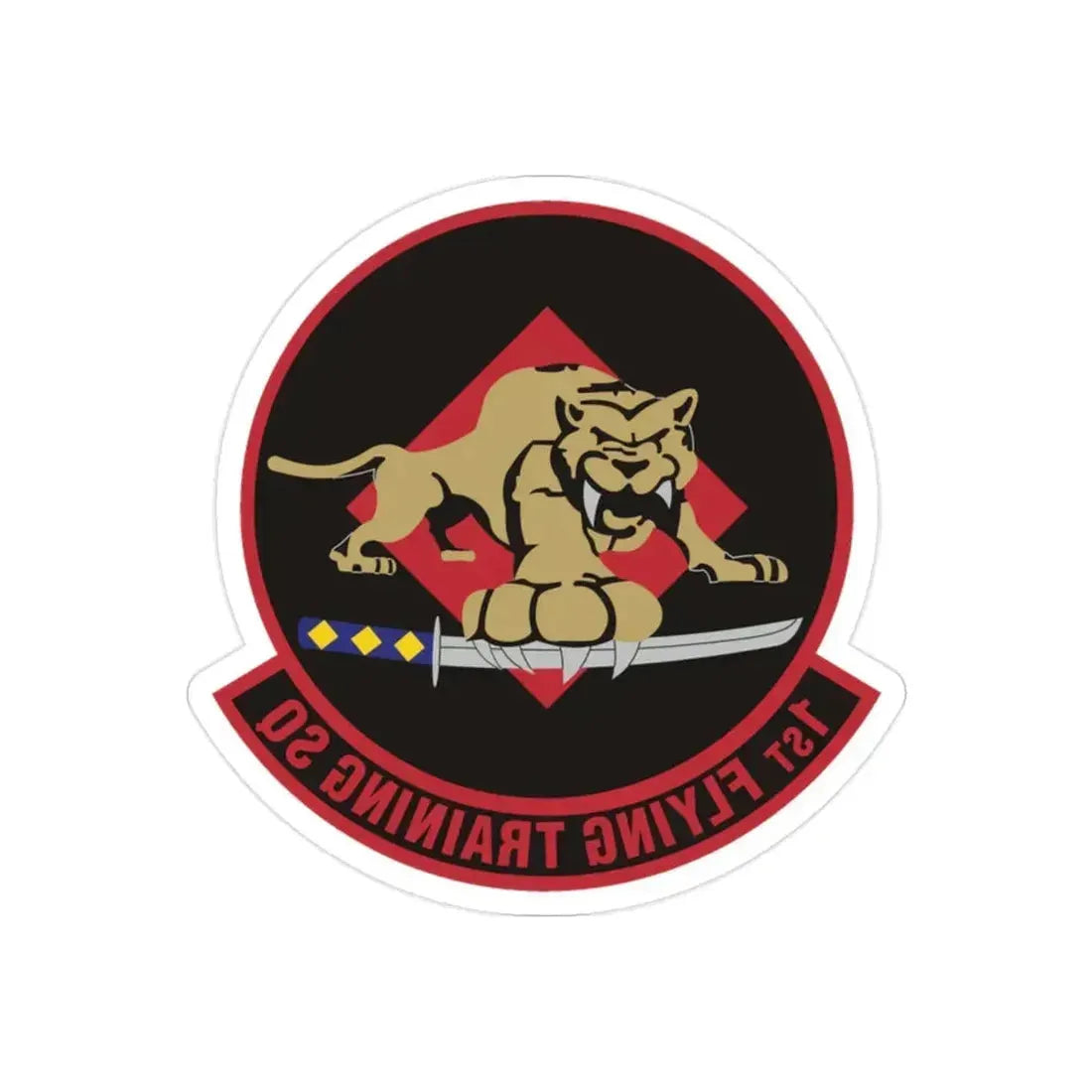 1st Flying Training Squadron (U.S. Air Force) REVERSE PRINT Transparent Die-Cut STICKER 2 Inch Die-Cut Transparent - The Sticker Space