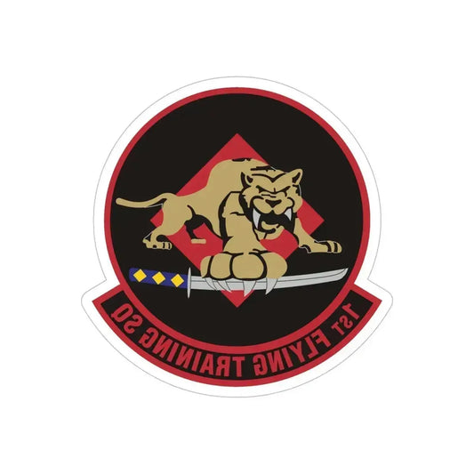 1st Flying Training Squadron (U.S. Air Force) REVERSE PRINT Transparent Die-Cut STICKER 6 Inch Die-Cut Transparent - The Sticker Space
