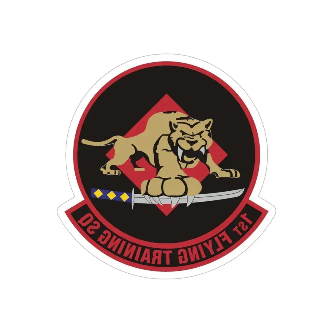 1st Flying Training Squadron (U.S. Air Force) REVERSE PRINT Transparent Die-Cut STICKER - The Sticker Space