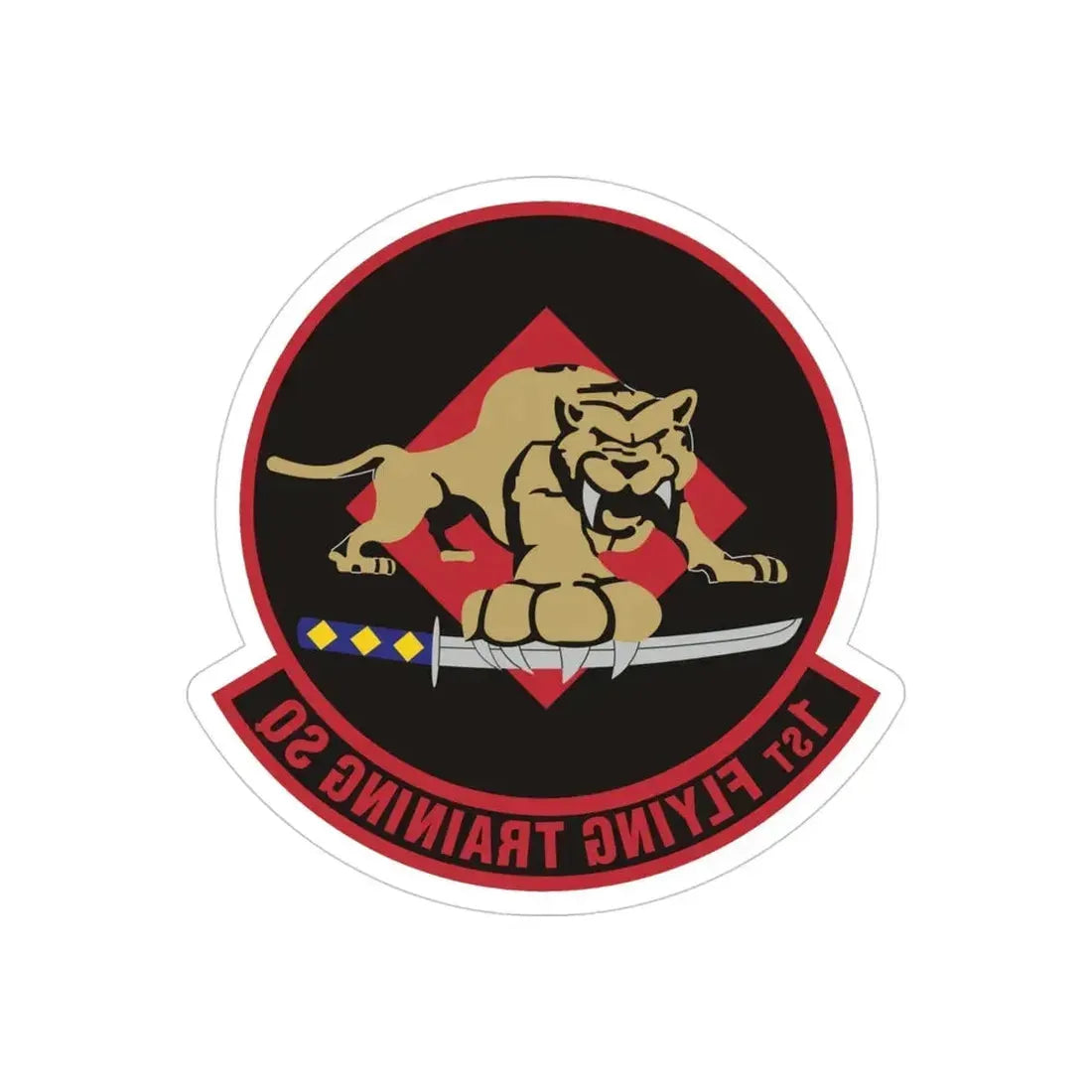 1st Flying Training Squadron (U.S. Air Force) REVERSE PRINT Transparent Die-Cut STICKER - The Sticker Space