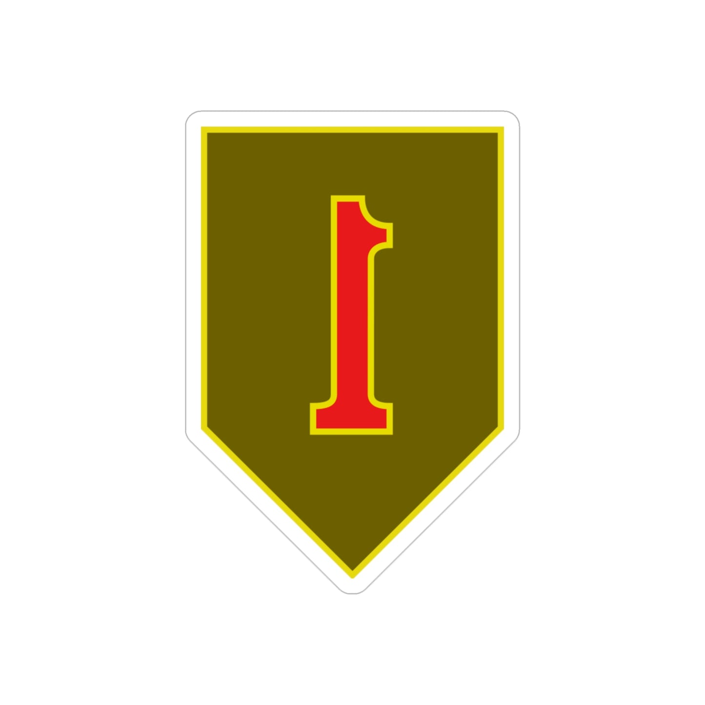 1st Infantry Division (U.S. Army) REVERSE PRINT Transparent STICKER-3 Inch-The Sticker Space