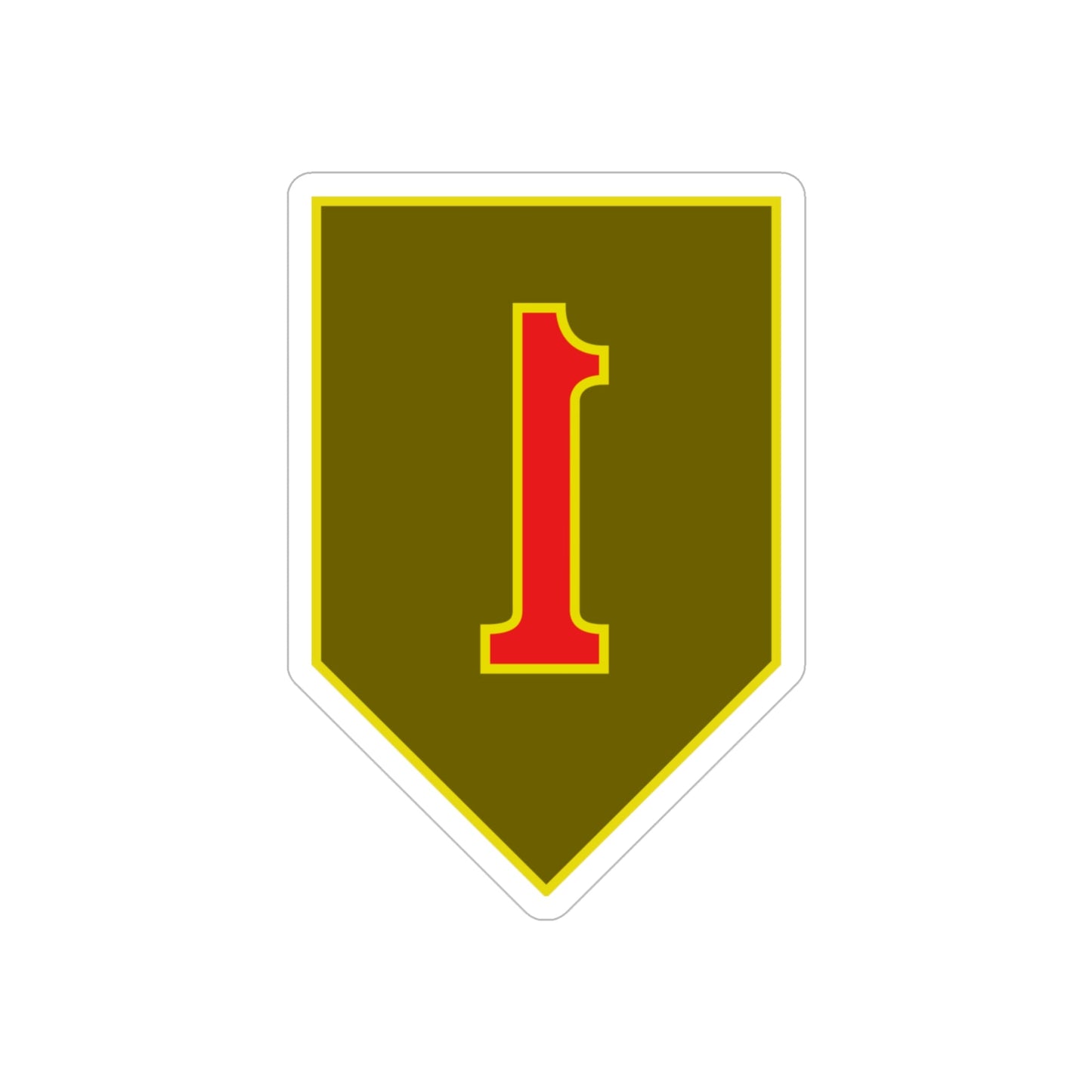 1st Infantry Division (U.S. Army) REVERSE PRINT Transparent STICKER-4" × 4"-The Sticker Space