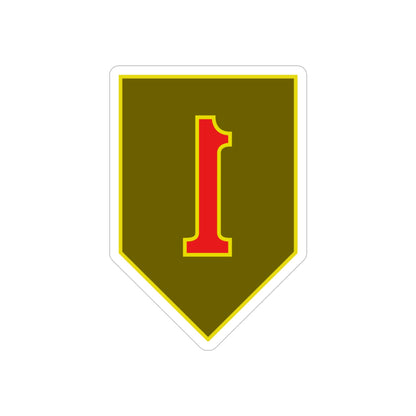 1st Infantry Division (U.S. Army) REVERSE PRINT Transparent STICKER-4" × 4"-The Sticker Space