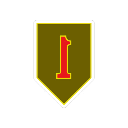 1st Infantry Division (U.S. Army) REVERSE PRINT Transparent STICKER-5" × 5"-The Sticker Space