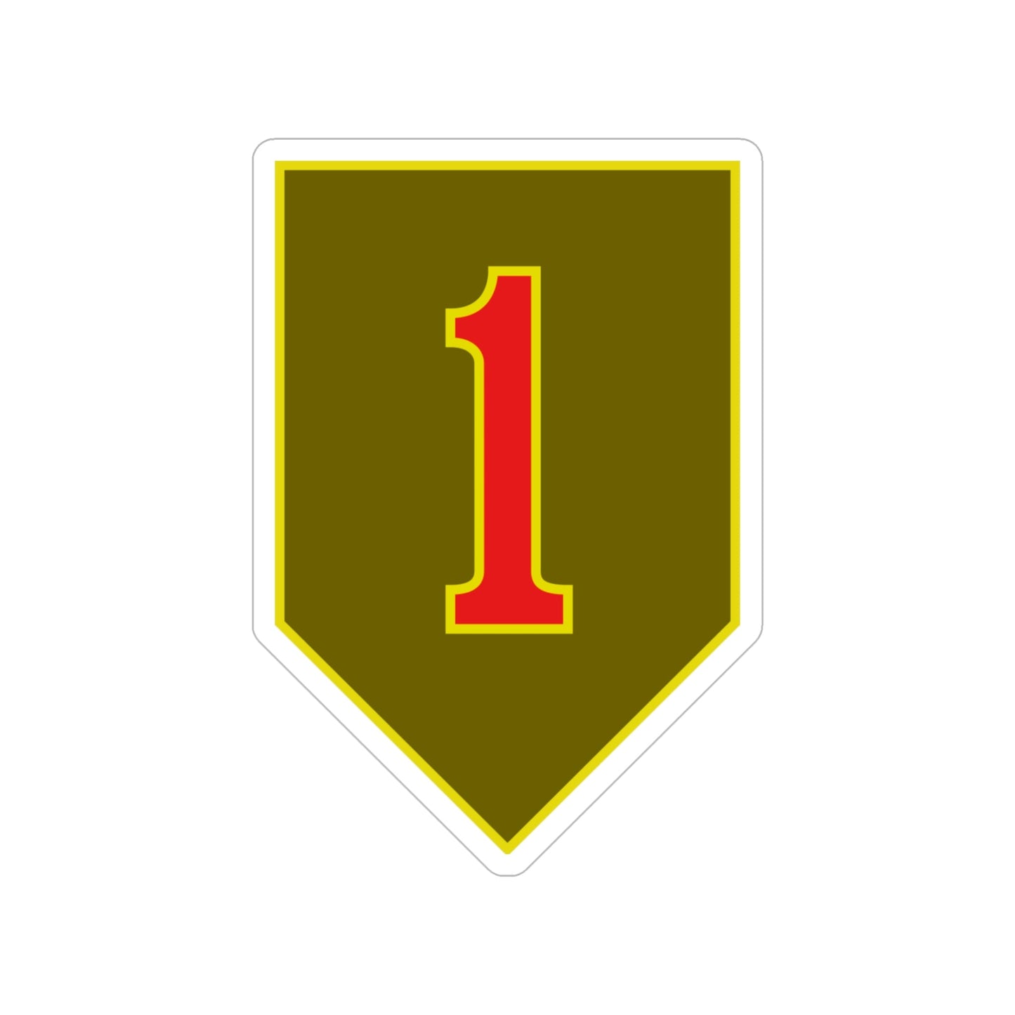 1st Infantry Division (U.S. Army) Transparent STICKER Die-Cut Vinyl Decal-5 Inch-The Sticker Space