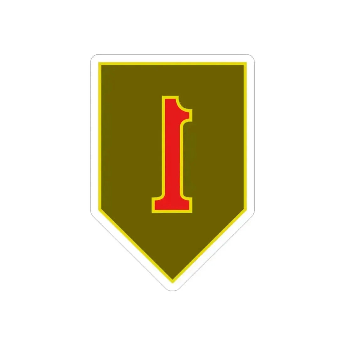 1st Infantry Division (U.S. Army) REVERSE PRINT Transparent Die-Cut STICKER 2 Inch Die-Cut Transparent - The Sticker Space