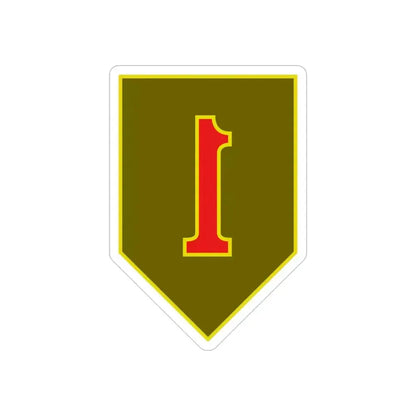 1st Infantry Division (U.S. Army) REVERSE PRINT Transparent Die-Cut STICKER 3 Inch Die-Cut Transparent - The Sticker Space