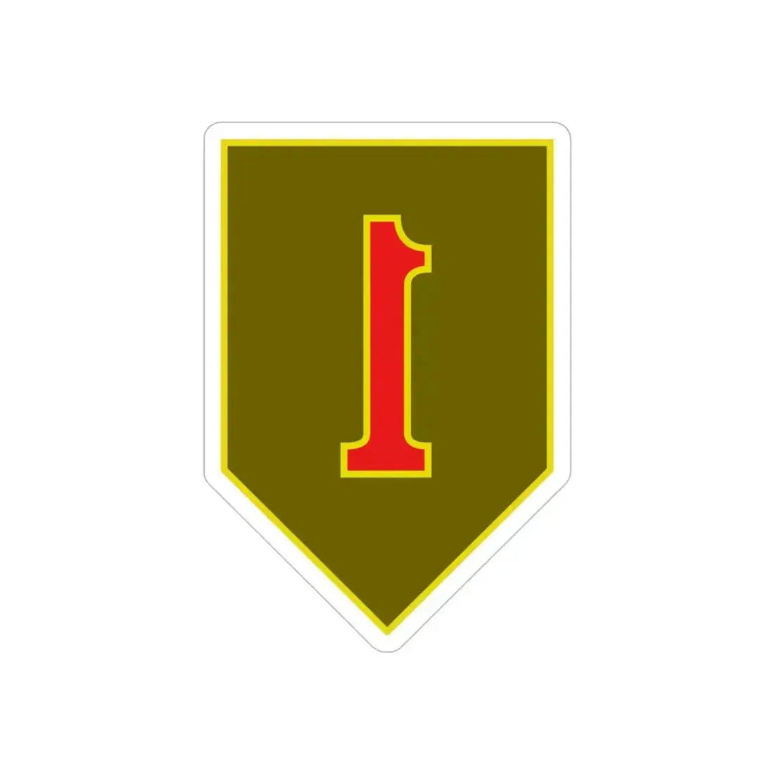 1st Infantry Division (U.S. Army) REVERSE PRINT Transparent Die-Cut STICKER 4 Inch Die-Cut Transparent - The Sticker Space