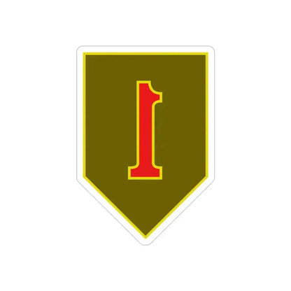 1st Infantry Division (U.S. Army) REVERSE PRINT Transparent Die-Cut STICKER 4 Inch Die-Cut Transparent - The Sticker Space
