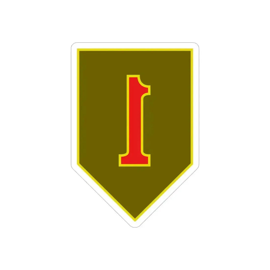 1st Infantry Division (U.S. Army) REVERSE PRINT Transparent Die-Cut STICKER 5 Inch Die-Cut Transparent - The Sticker Space