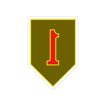 1st Infantry Division (U.S. Army) REVERSE PRINT Transparent Die-Cut STICKER 5 Inch Die-Cut Transparent - The Sticker Space