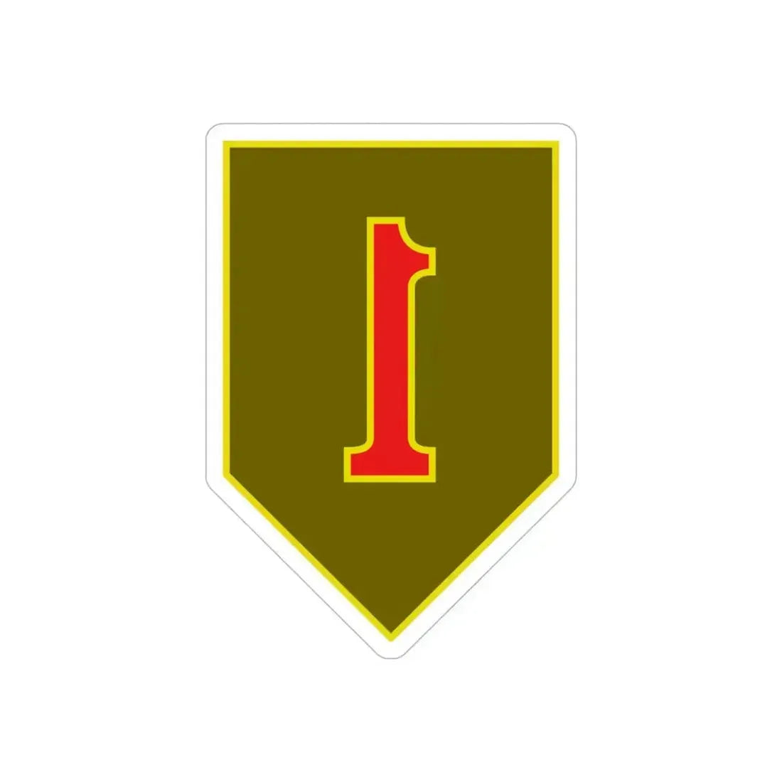 1st Infantry Division (U.S. Army) REVERSE PRINT Transparent Die-Cut STICKER 6 Inch Die-Cut Transparent - The Sticker Space