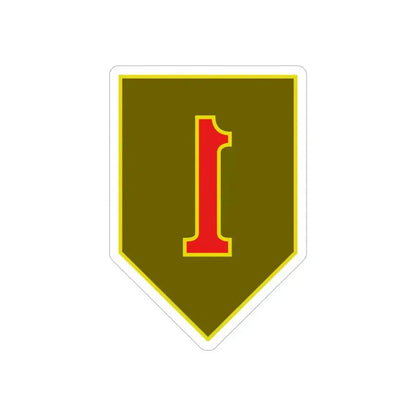 1st Infantry Division (U.S. Army) REVERSE PRINT Transparent Die-Cut STICKER 6 Inch Die-Cut Transparent - The Sticker Space