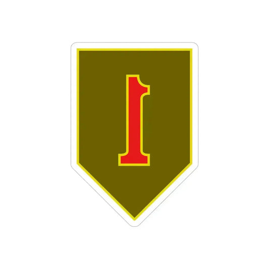 1st Infantry Division (U.S. Army) REVERSE PRINT Transparent Die-Cut STICKER 6 Inch Die-Cut Transparent - The Sticker Space